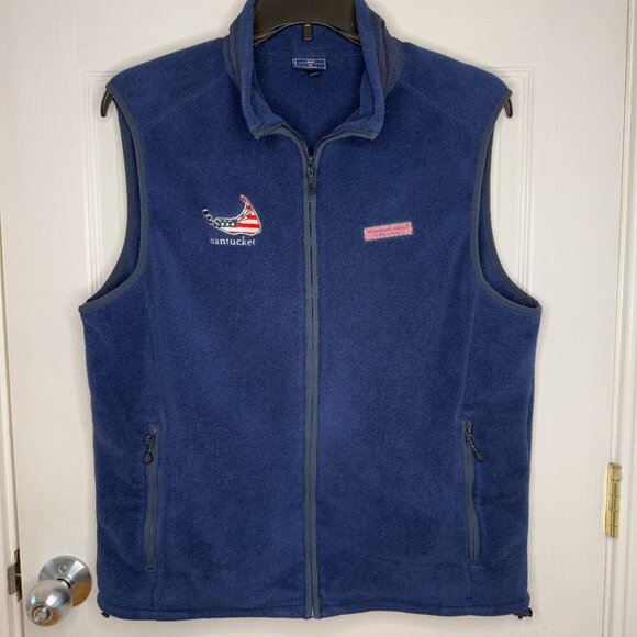 Vineyard Vines Nantucket Island Full Zip Sherpa Vest Size Medium - Picture 6 of 6